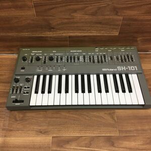 □B-901 ROLAND ローランド SH-101 モノフォニック アナログシンセサイザー 32鍵盤 ショルダーキーボード グレー ジャンク品