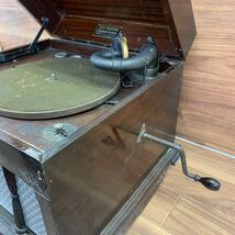 ◆E-82 蓄音機 germania ターンテーブル 卓上型 レトロ アンティーク 年代物 ジャンク_画像5