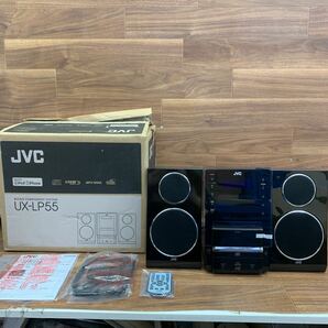 ◆E-217 未使用品 Victor ビクター JVC UX-LP55-B ブラック 音楽 機器 音響 説明書 リモコン コンポ iPod iPhone対応 通電動作確認済み の画像1