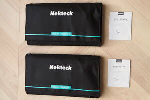 Nekteck　折りたたみ式ソーラーチャージャー　2枚セット