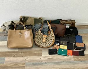 【おまとめ25点以上】ブランド ノーブランド COACH コーチ ルイヴィトン ダンヒル ロンシャン ポーター ゲス 他 バッグ 財布 小物 等