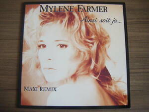★[仏原盤12Maxi] Mylene Farmer/Ainsi Soit Je...(Maxi Remix)/初回1988年版美品/Picture Label/2 Version/45RPM/ミレーヌ・ファルメール 
