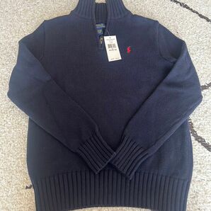 POLO ラルフローレン セーター RALPH LAUREN ネイビー ハーフジップ Ralph M(10-12歳)