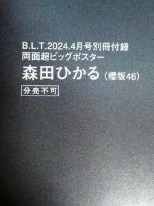 95 櫻坂46 森田ひかる 両面超ビッグポスター B.L.T.