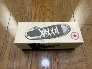 [美品] デッドストック オリジナル 箱付き CONVERSE ALL STAR LOW BLACK/GREY/BURGUNDY WOOL 24cm コンバース オールスター チェック柄 