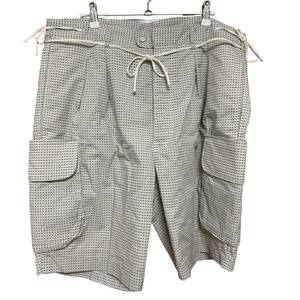 NICENESS ナイスネス　TORABI ドットガラ　総柄ショートカーゴパンツ　Lサイズ　ベージュ系