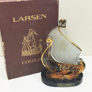 未開栓/ラーセン/ブランデ/バイキングシップボトル/larsen/コニャック/cognac/クリアボトル/木箱付き/古酒/A60