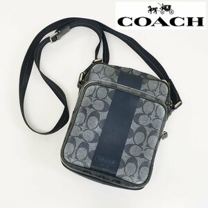 coach/ショルダーバッグ/ブルー系/シグネチャー柄/ヘリテージストライプ/70078/コーチ/斜め掛け/肩掛け/pvc/SB4