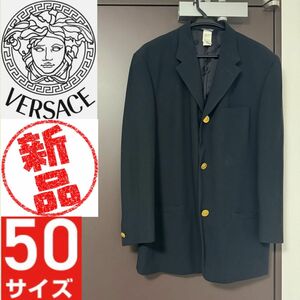 VERSACE ヴェルサーチェ ベルサーチ ジャケット 金ボタン テーラードジャケット ブレザー メンズ 50サイズ 50