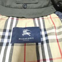 【美品】大きいサイズ BURBERRY　バーバリー　ステンカラーコート　ベルト付属　マキシ丈　 ノバチェック　カーキ　XL相当_画像9