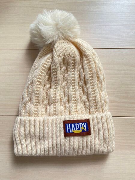 新品 ニット帽 ボンボンニットキャップ 男女兼用
