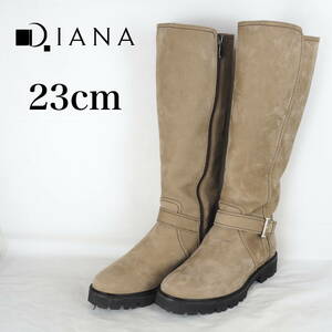 EB4962*DIANA*ダイアナ*レディースロングブーツ*23cm*グレージュ系