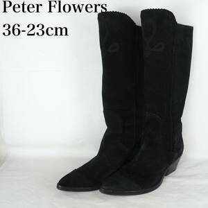 EB4963*Peter Flowers*ピーターフラワーズ*レディースブーツ*36-23cm*黒