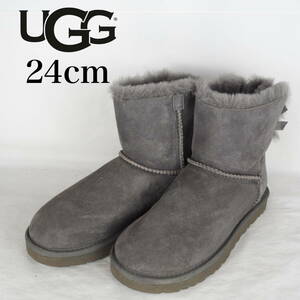 EB5049*UGG *アグレディースショートブーツ*24cm*グレー