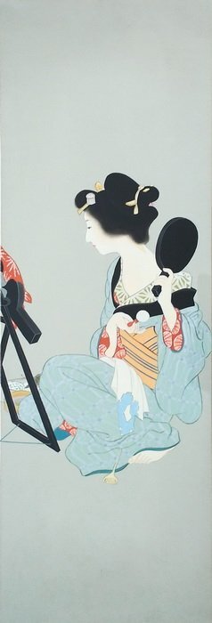 Reproduction of Uemura Shoen's masterpiece Makeup NH196 Eurasia Art, Painting, Japanese painting, person, Bodhisattva