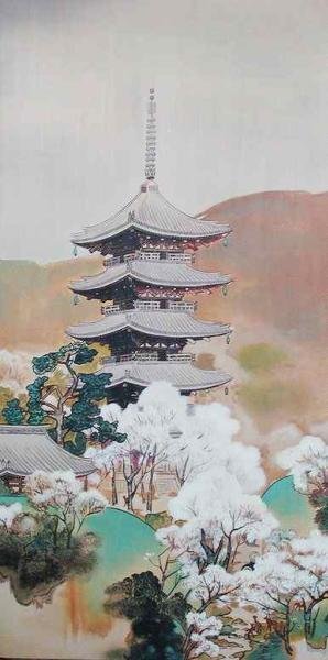 Reproduction du chef-d'œuvre de Kawamura Manshu, Le printemps dans l’ancienne capitale NH70 Eurasia Art, Peinture, Peinture japonaise, autres