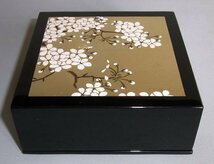 特価特製漆絵　コースター　桜　CT9-2　ユーラシアアート_画像1