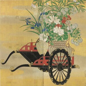 Art hand Auction Copy lacquer painting flower carriage 7 NH343 Painting specialty store Eurasian Art, painting, Japanese painting, others