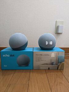 【即決8000円】Echo Dot (エコードット) 第4世代　時計付 - スマートスピーカー with Alexa　2台セット