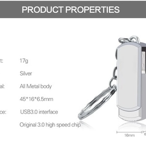 USB SSD メモリ 3.0 高速 フレキシブル 回転 １６TB 超大容量 16TBの画像6