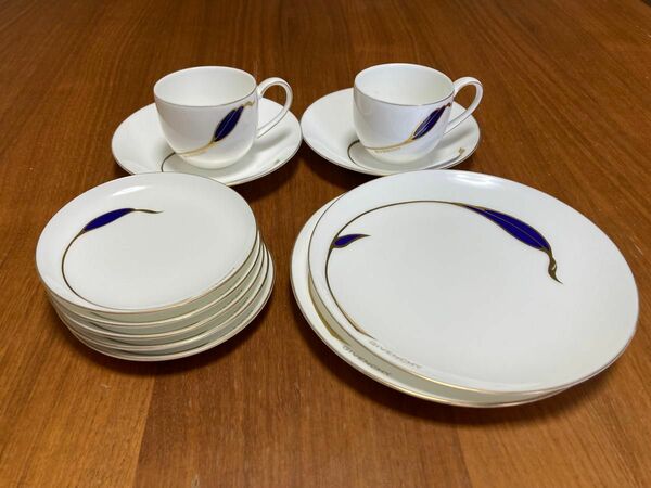 【処分価格】ジバンシー カップ&ソーサー デザート 皿 大2枚 小5枚 セット Givenchy Bone China 送料無料