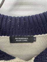 BURBERRY BLACK LABEL バーバリー　メンズ　グレー　コットン　ニット　長袖　ポロニット　　_画像3