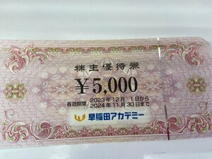 送込◆早稲田アカデミー株主優待券5000円分（5000円1枚）2024年11月末