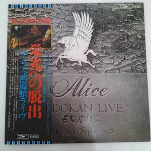 LP レコード 2枚組 ALICE アリス 栄光への脱出 1978年 武道館ライブ 冬の稲妻 遠くで汽笛を聞きながら 谷村新司 堀内孝雄 の画像1