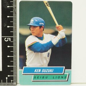 95 year Calbee Tokyo snack Professional Baseball card No.8[ Suzuki . inside . hand Seibu lion z] Heisei era 7 year 1995 year that time thing Calbee extra Shokugan BASEBALL[ used ]