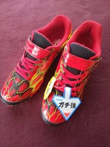 ガチ強 スニーカー 25cm EE アサヒ ASAHI 赤 レッド 反射 丈夫な靴底 つま先が破れにくい 靴 スポーツ _画像1