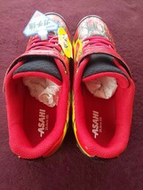 ガチ強 スニーカー 25cm EE アサヒ ASAHI 赤 レッド 反射 丈夫な靴底 つま先が破れにくい 靴 スポーツ _画像3