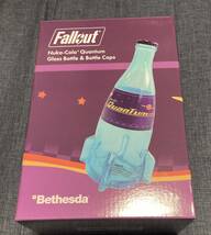 フォールアウト ヌカ・コーラクアンタムのガラスボトルとキャップ　FALLOUT76 ベセスダ_画像1