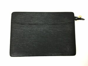 K11-022-0322-169【中古/送料無料】LOUIS VUITTON(ルイ ヴィトン) M52522 オム エピ ノワール ポシェット セカンドバッグ ポーチ ブラック