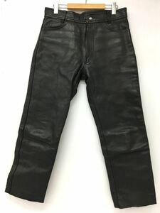 K11-944-0312-133【中古/現状品】B’s Leather(ビーズレザー) パンツ 裾切りっぱなし BLACK/ブラック サイズ:VII