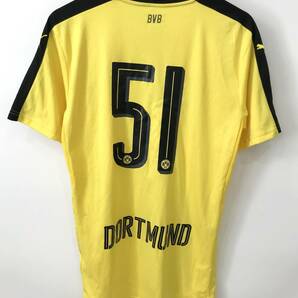 PUMA 16-17 DORTMUND ドルトムント レプリカ ホーム ユニフォーム 51番 ドイツカップ ブンデスリーグ サッカー 749821 プーマ■0229Aの画像2