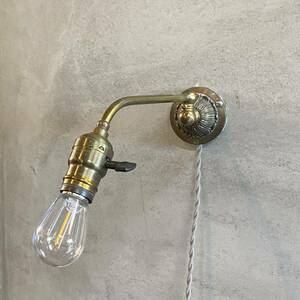  Vintage antique wall attaching lighting wall lamp bracket lamp light / lamp brass brass store furniture America ④