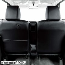 シートカバー JF1 JF2 NBOX N-BOX 専用 ブラックレザー 黒 ステッチ M4-33 ソフトレザーR 合成皮革 軽自動車 1台分 セット_画像3