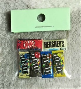 ミニチュア★チョコレート6個セット①★m&m4個＋キットカット＋ハーシーズ★リカちゃんやシルバニアにも★ドールハウス★