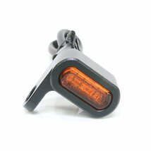 超小型 マイクロミニ LED ウインカー EV ブラックボディ オレンジレンズ 車検対応 2個セット オレンジ/アンバー発光_画像3