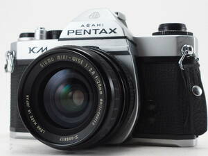 ★訳あり大特価★ ペンタックス PENTAX KM ボディ 28mm 単焦点レンズセット ★シャッターOK! #TA3476