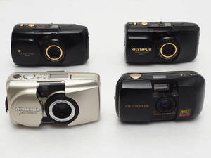 ★訳あり大特価★ オリンパス OLYMPUS μ 4個まとめ 35mm F3.5 PANORAMA 黒 ブラック / ZOOM DELUXE 黒 X2個 / ZOOM 115 #TA3478