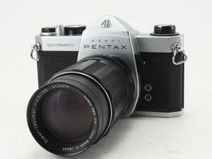 ★訳あり実用品★ ペンタックス PENTAX SP ボディ SUPER-TAKUMAR 135mm 単焦点レンズセット ★ シャッターOK！ #TA3533