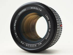 ★実用品★ ミノルタ MINOLTA MC ROKKOR-PG 50mm F1.4 ★ピントリング重い #TA3573