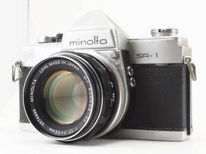 ★訳あり実用品★ ミノルタ MINOLTA SR-1 ボディ 55mm 単焦点レンズセット ★シャッターOK！ #TA3869