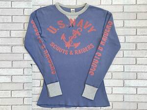 ＵＳＥＤ　トイズマッコイ　TOYS McCOY　長袖Ｔシャツ　ワッフル　サイズＭ　U.S.NAVY SCOUTS & RAIDERS