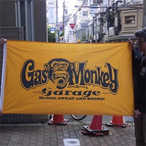 リアル・フラッグ 旗 FLAG ガス モンキー .ガレージ Gas Monkey Garage DALLAS TEXAS タペストリー アメリカン雑貨 ガレージ インテリア YE