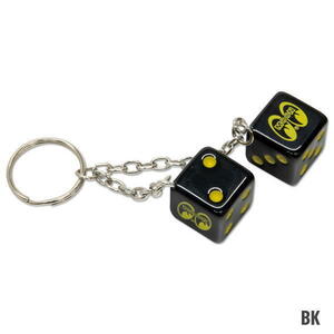 ムーンアイズ MOONEYES サイコロ キーホルダー MOON Twin Dice Keyring ムーン トゥイン ダイス キーリング [MKR187]BK