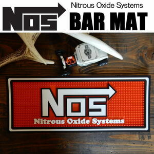 バーマット カウンター Bar Mat NOS 車内 BAR グラス置き／キッチン雑貨 ノス Nitrous Oxide System OR／オレンジ