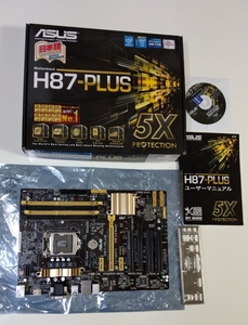 ASUS H87-PLUS CPU　Pentium 3220 とメモリ4G 2枚付 計8G　動作確認は写真参照