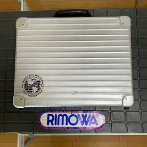  records out of production / rare / rare [RIMOWA] Rimowa Savanna attache case trunk case aluminium duralumin case steering wheel original leather cover new goods Germany made 